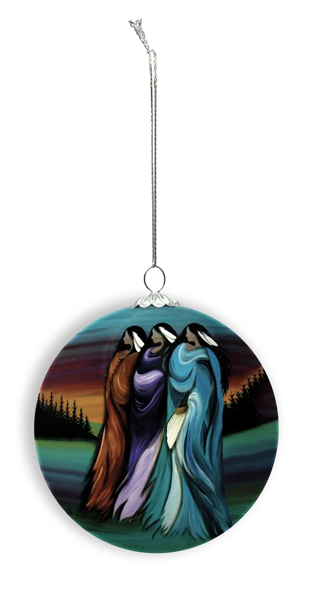 Three Sisters Glass Ornament