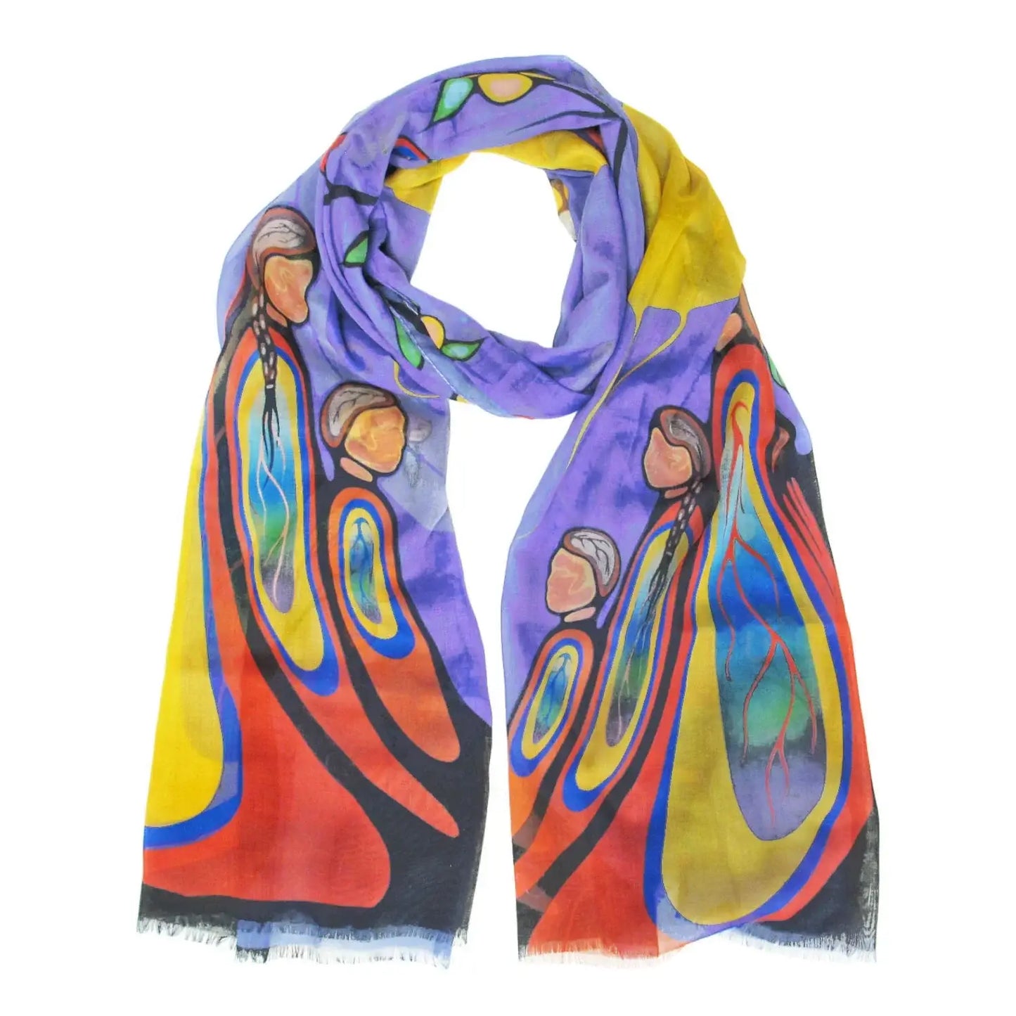 Gifts from Creator eco-scarf displayed in draped style