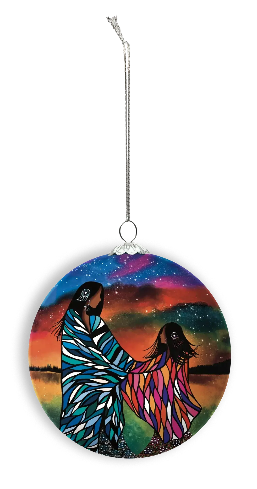Mother & Daughter Glass Ornament