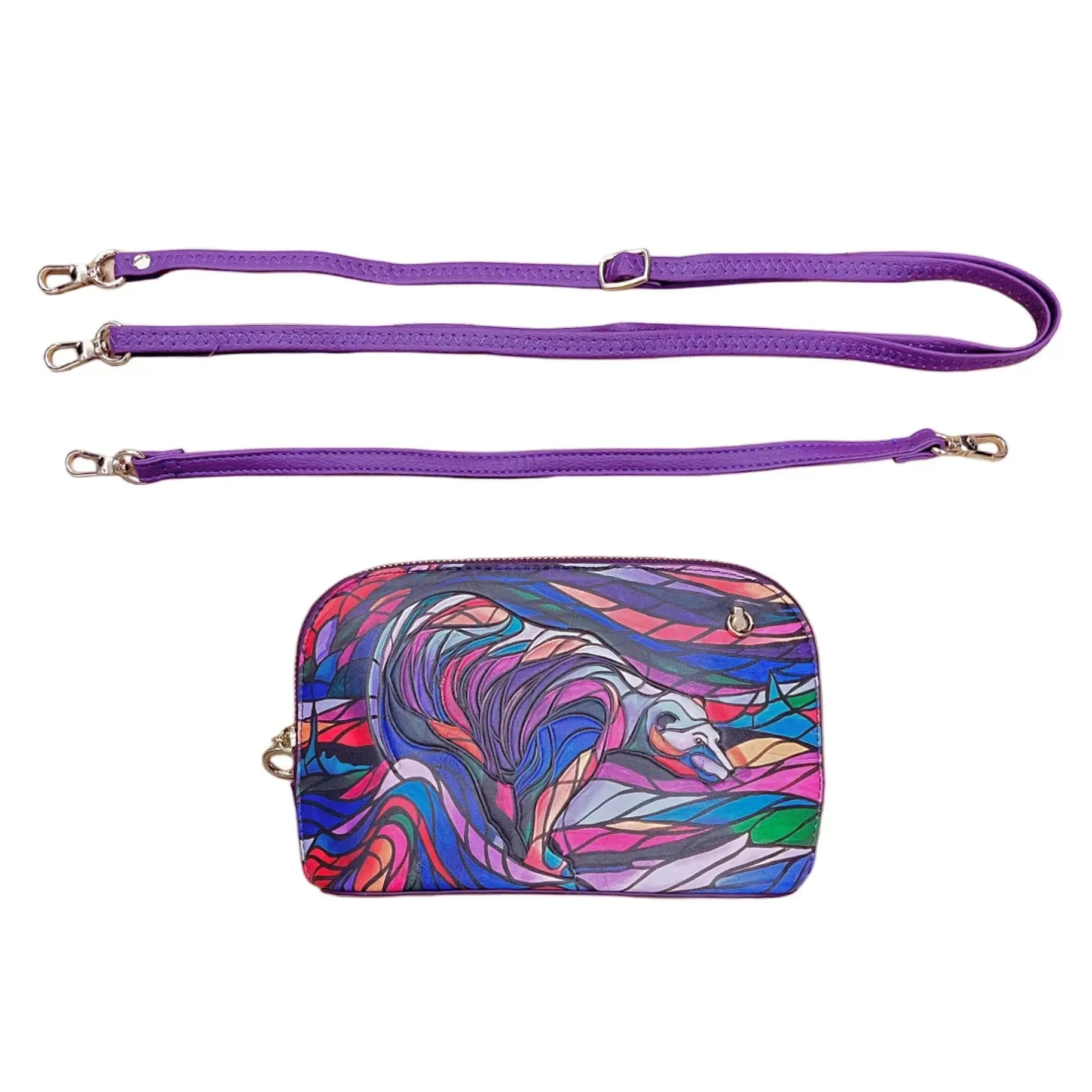 Salmon Hunter crossbody bag showing adjustable strap