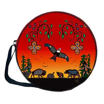 Seven Grandfather Teachings Drum Bag 17in