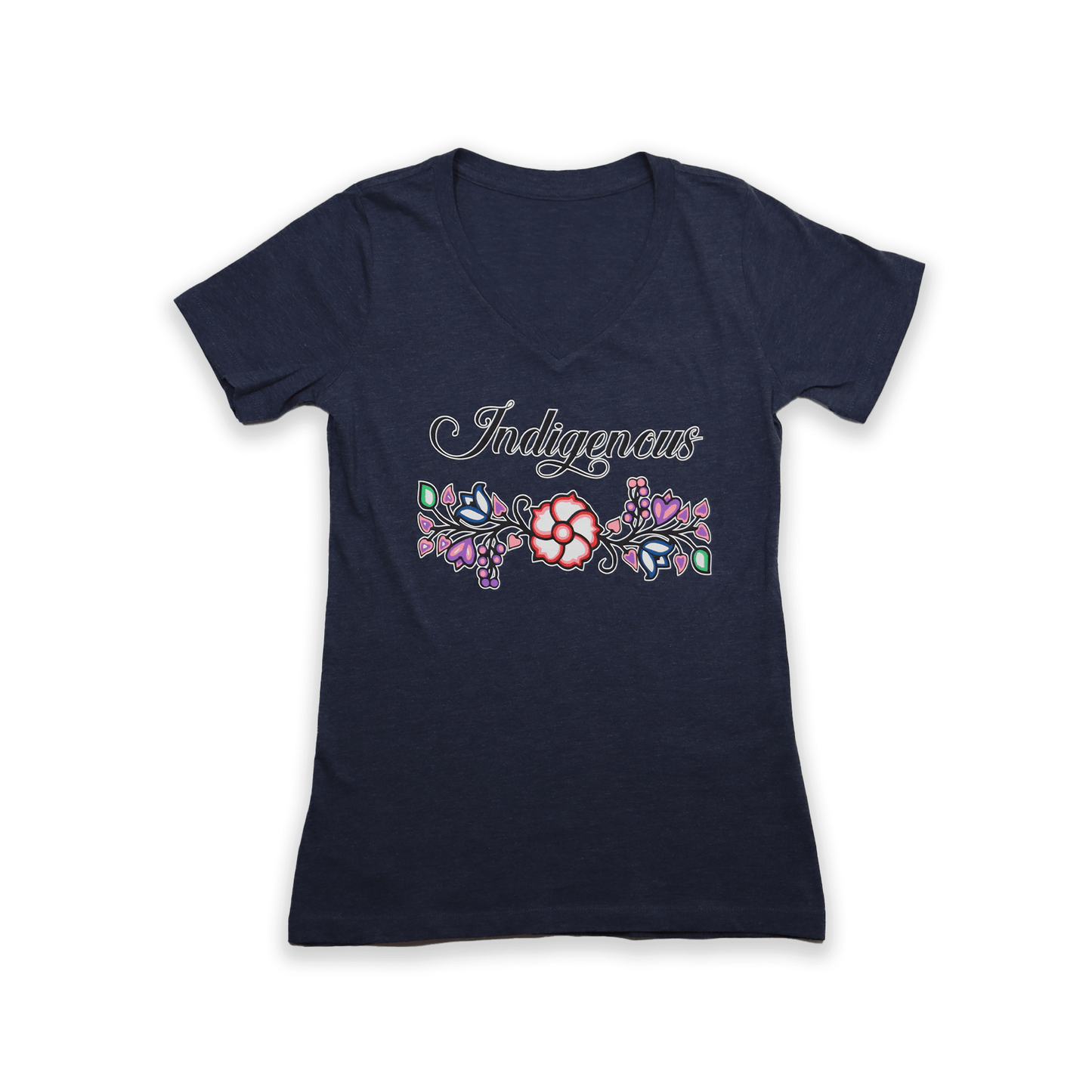 Indigenous Floral V-Neck