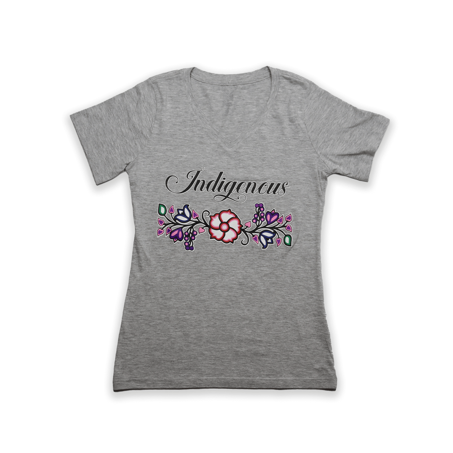 Indigenous Floral V-Neck