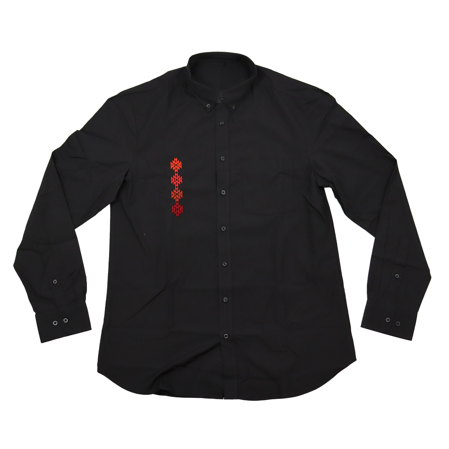 Men’s Geometric Embroidered Dress Shirt