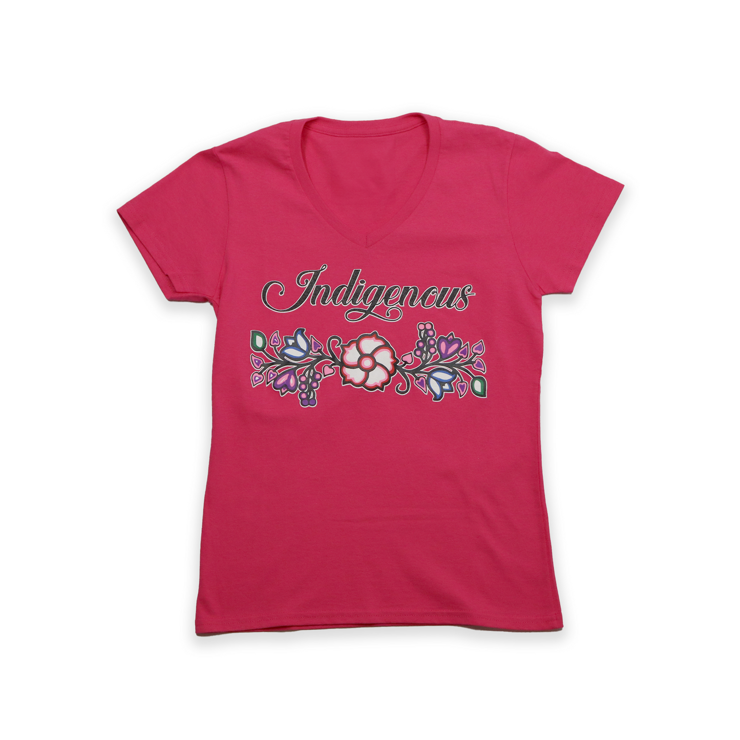Indigenous Floral V-Neck