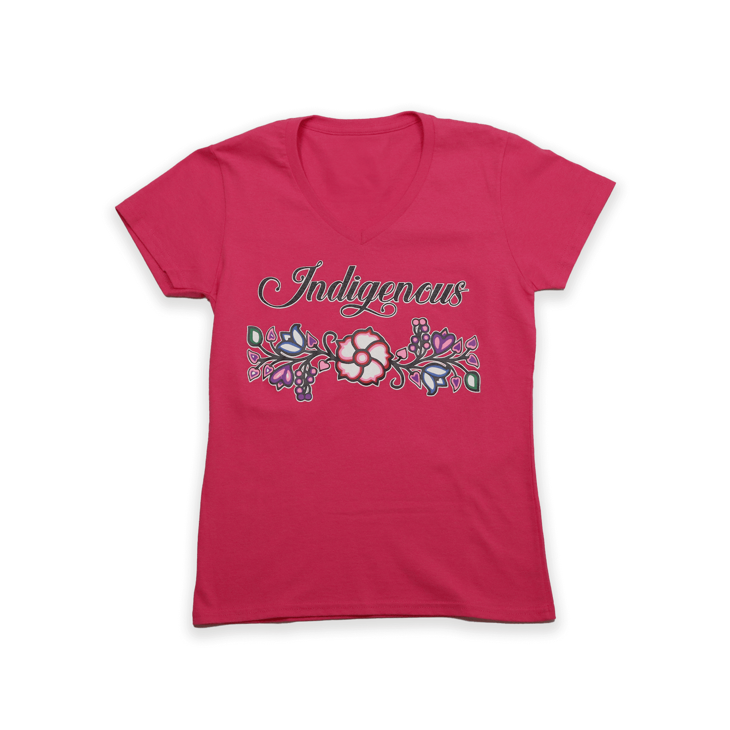 Indigenous Floral V-Neck