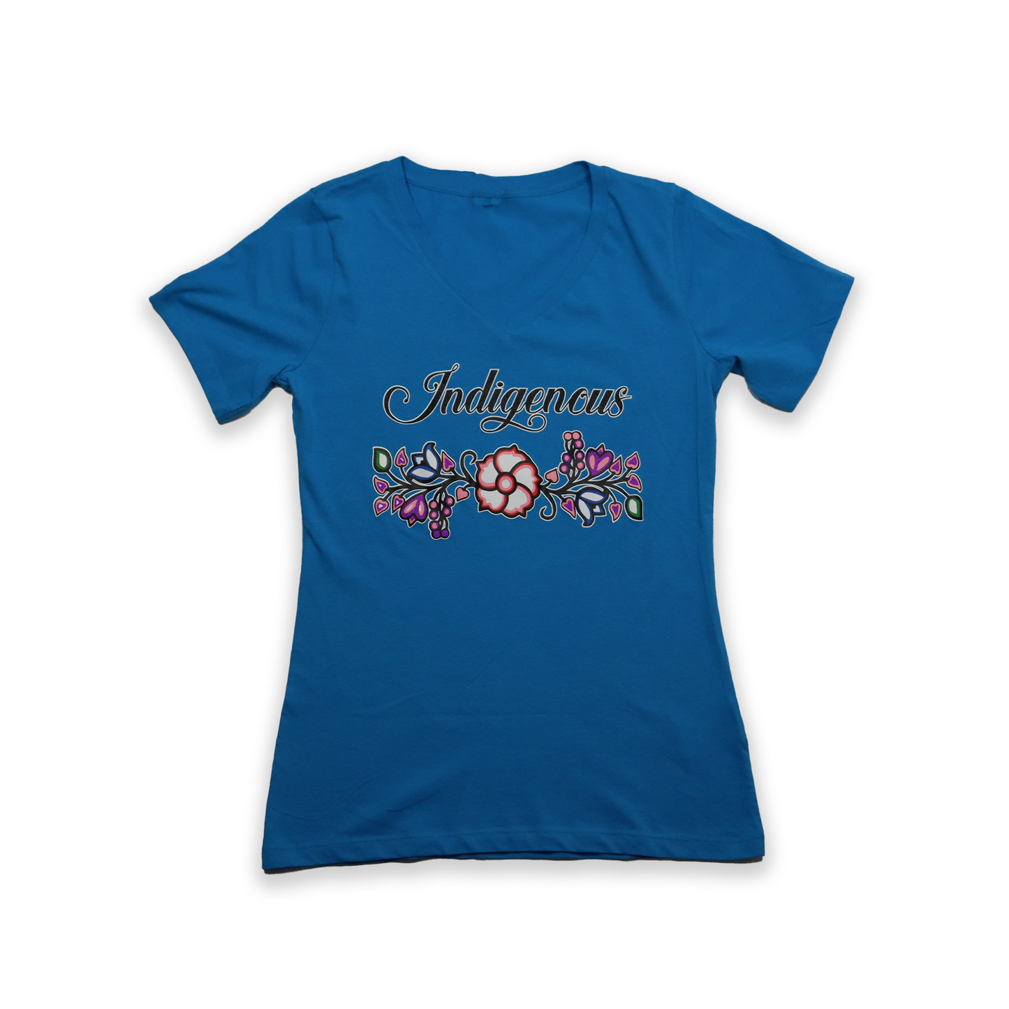 Indigenous Floral V-Neck