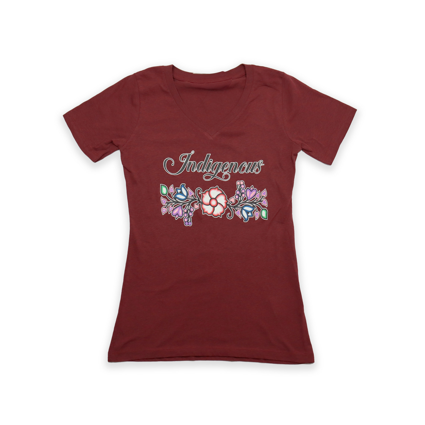Indigenous Floral V-Neck
