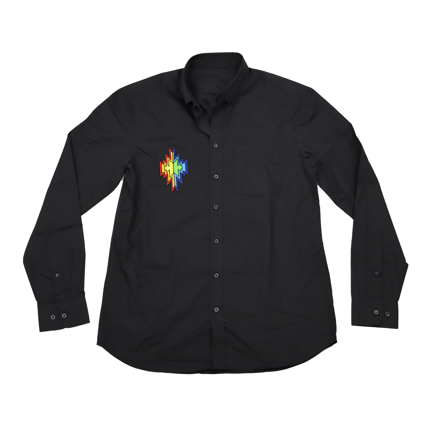 Men’s Applique Embroidered Dress Shirt