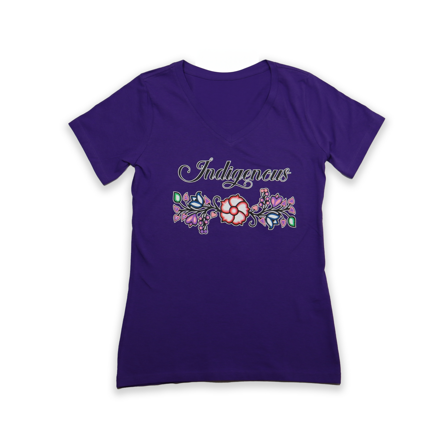 Indigenous Floral V-Neck
