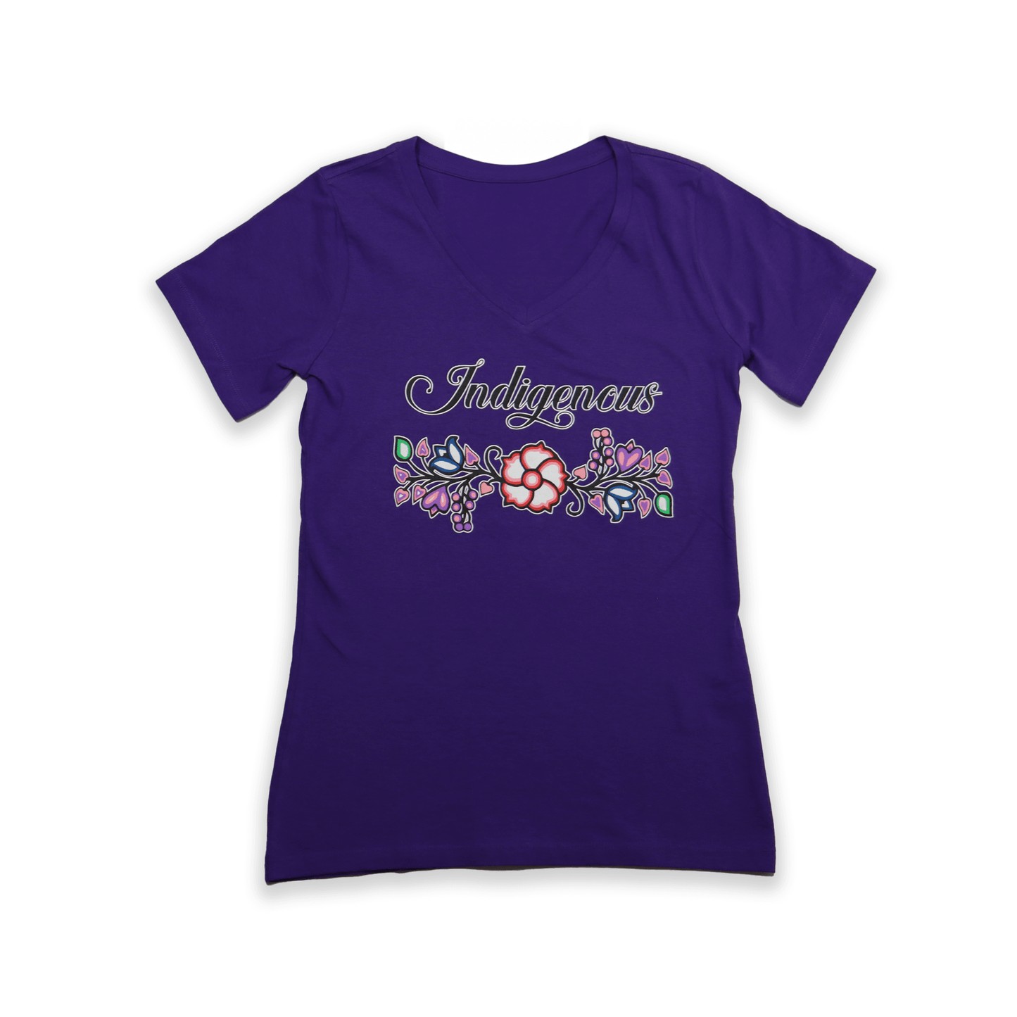 Indigenous Floral V-Neck
