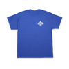 Blue Thunderbird Heritage Tee with white thunderbird design Indigenous heritage shirt