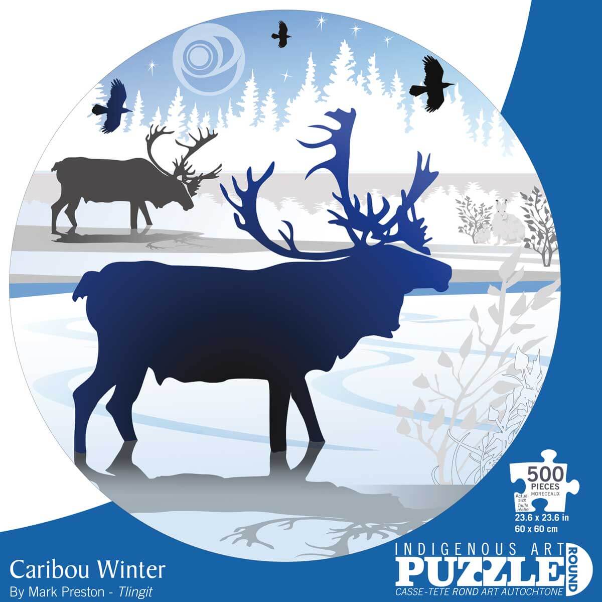 Caribou Winter - 500 Piece Jigsaw Puzzle