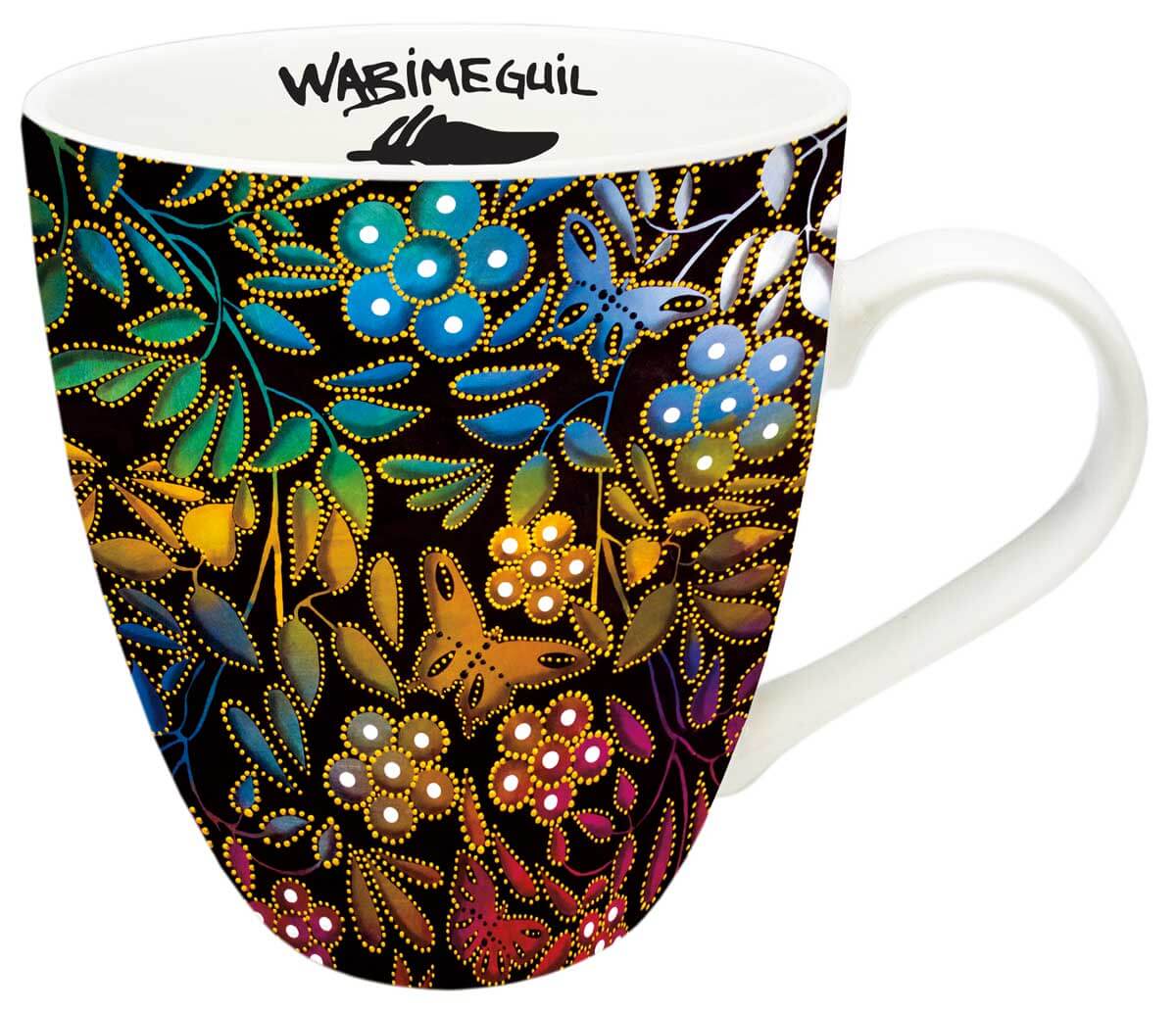 Flower & Butterflies - Mug featuring vibrant nature-inspired design by artist Betty Albert.