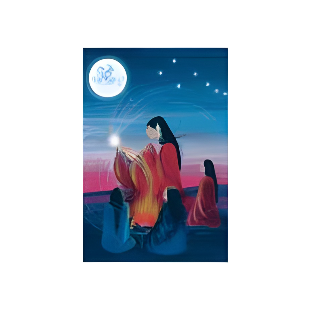 June Moon Note Card