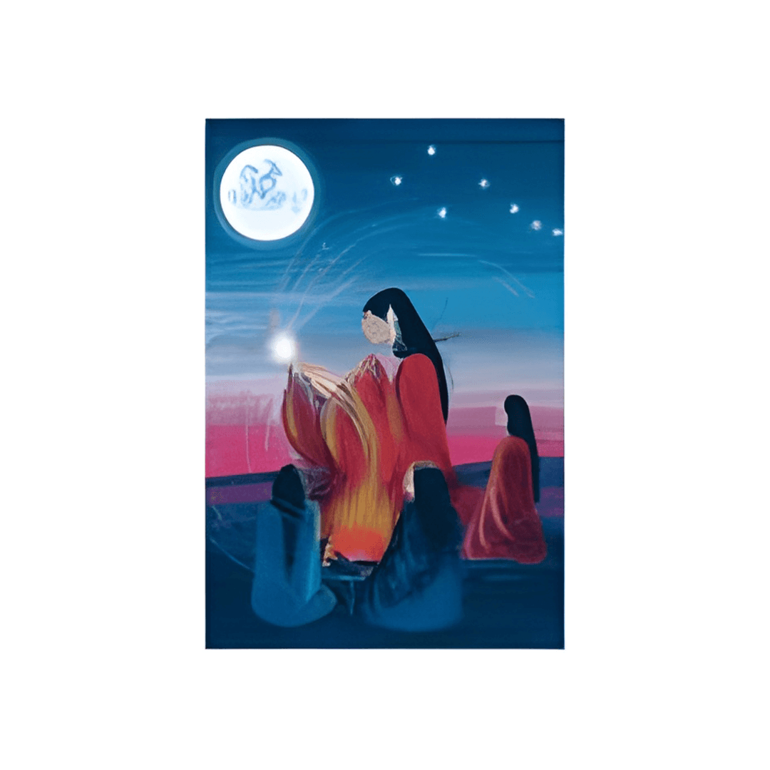 June Moon Note Card