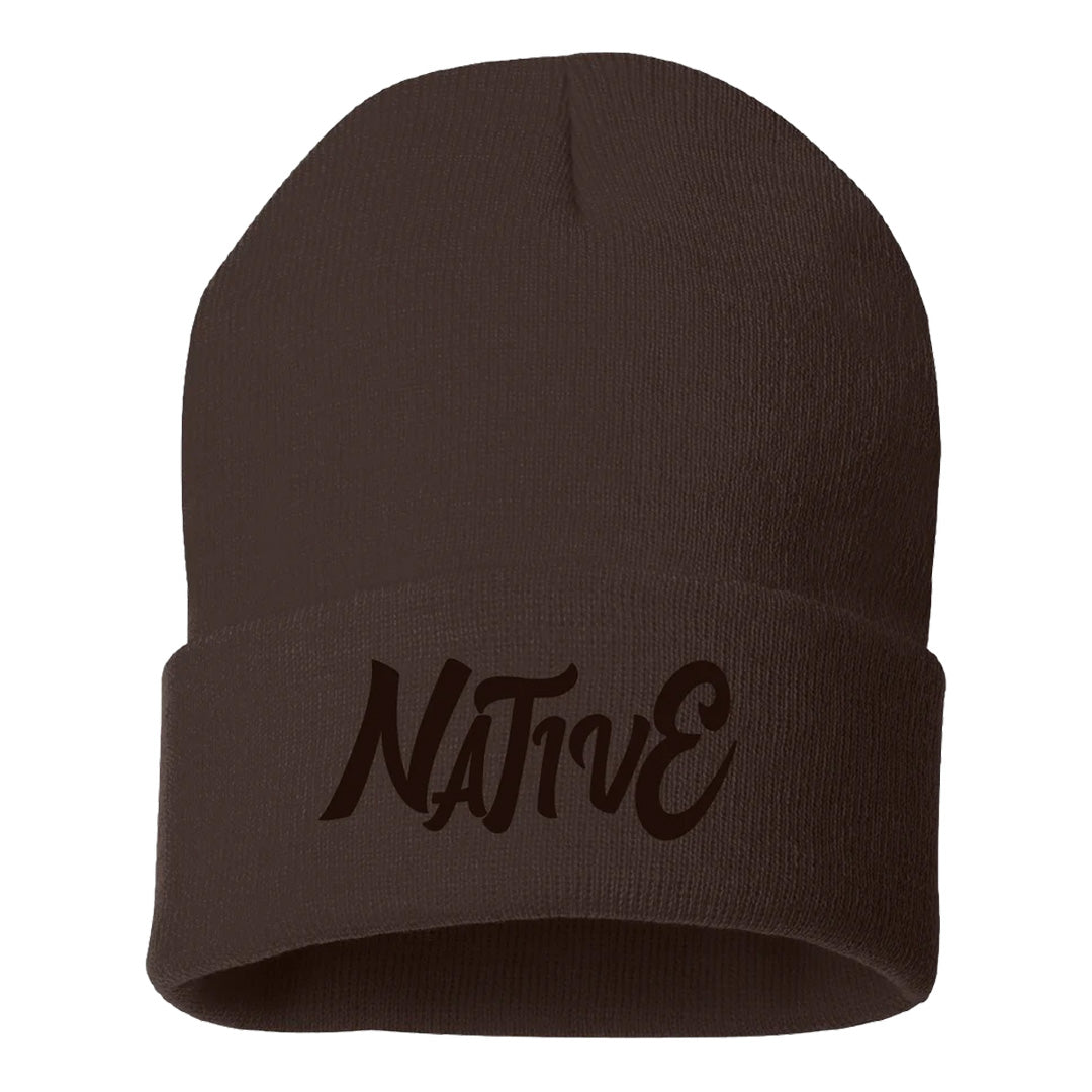 Native Toque Brown on white background