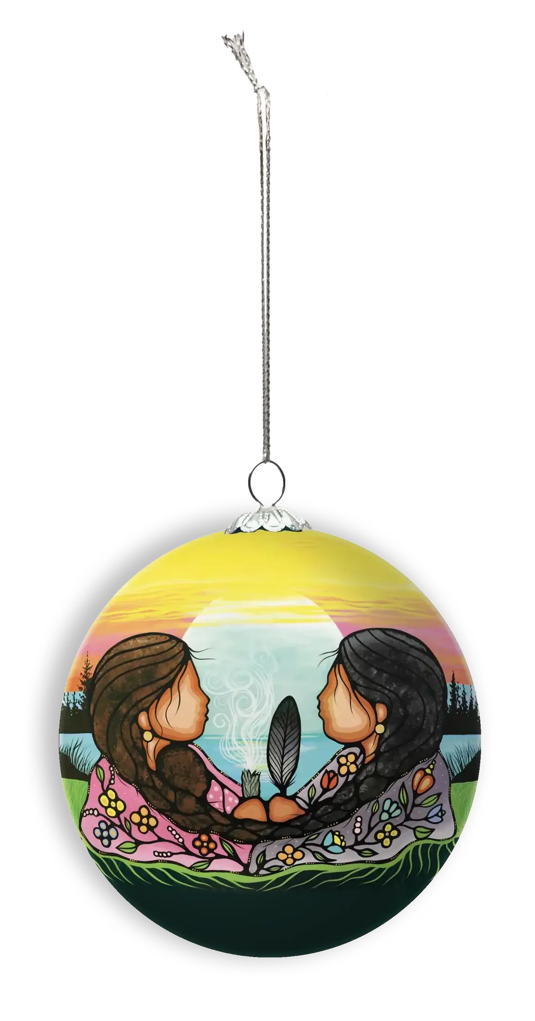 Sharing Knowledge Glass Ornament