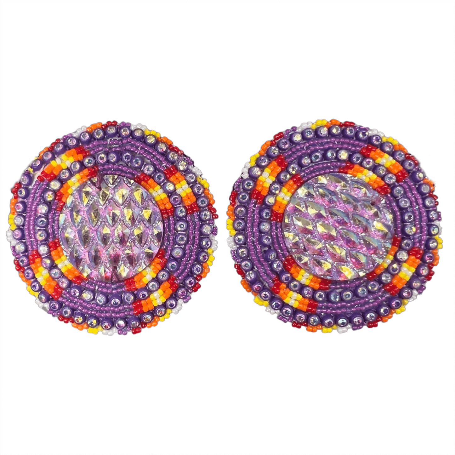 Four Corners - Glam Earrings with colorful beadwork and intricate design, perfect for adding elegance to any outfit.