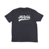 HoWah tee with Indigenous lettering graphic in white on black