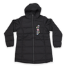 Black McPhee Floral Women’s Winter Jacket with Indigenous floral embroidery front view