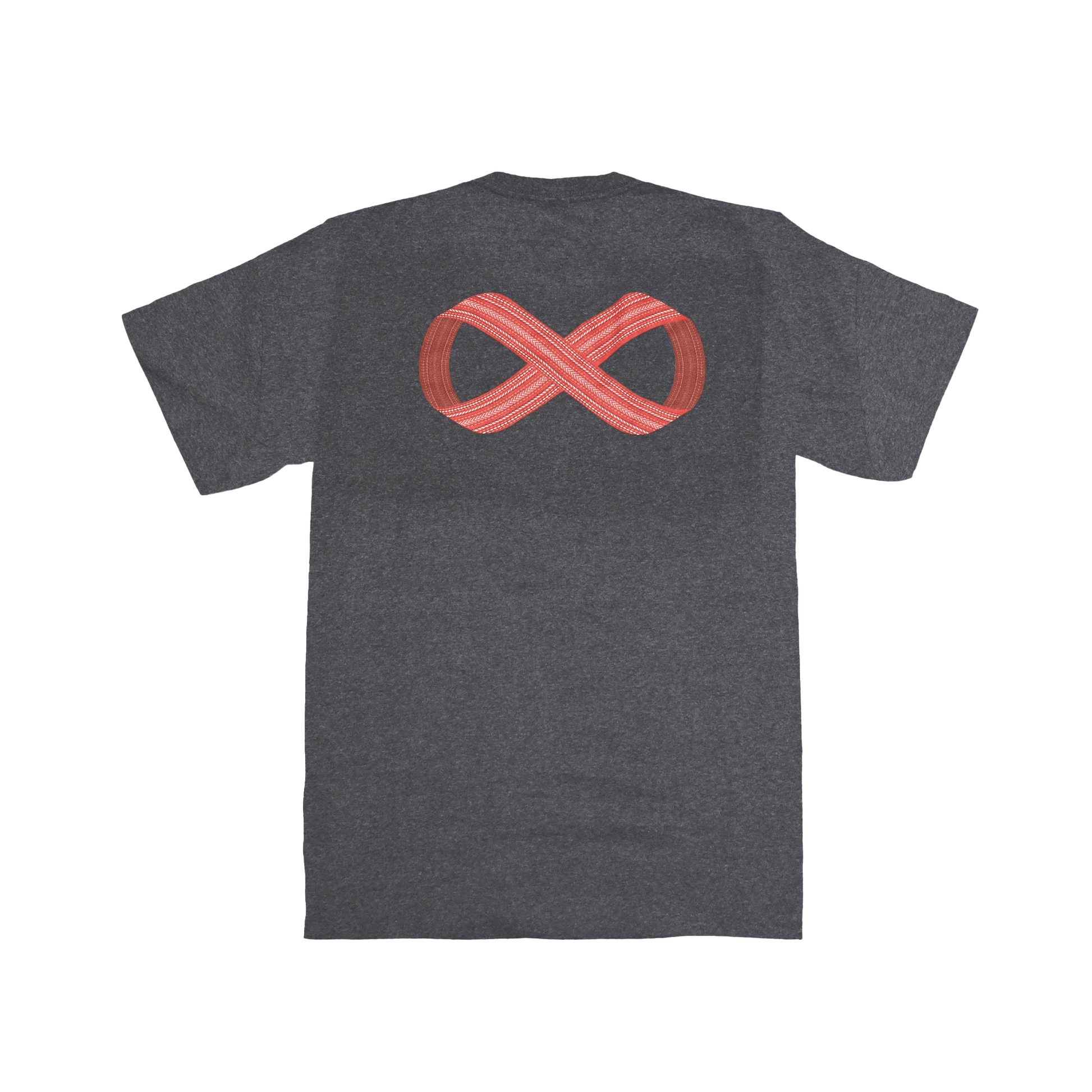 Back view of black Métis Sash Tee full display of the print