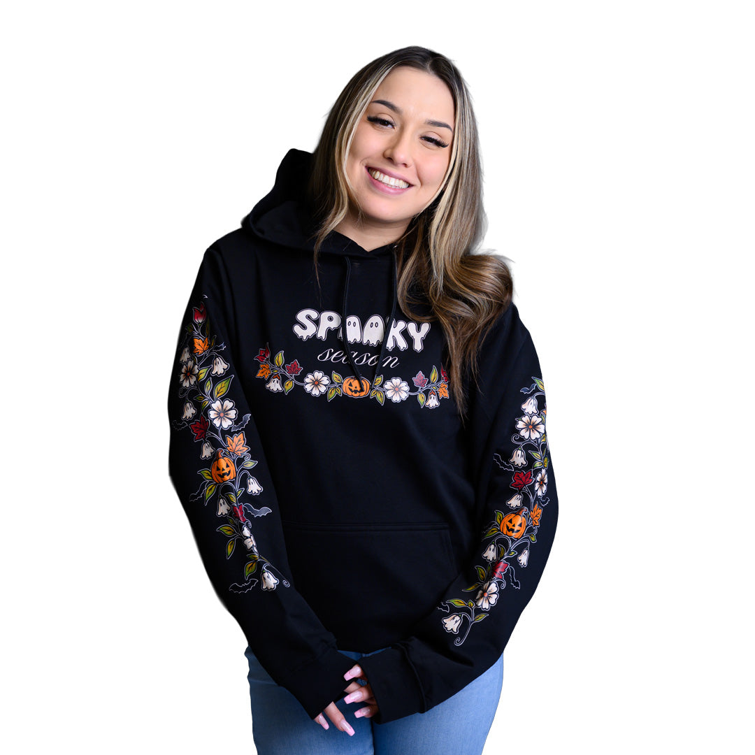 Spooky Season Floral Hoodie