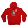 Red Stolen Sisters Hoodie with symbolic Indigenous awareness artwork front view