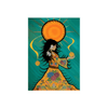 Sun Catcher Note Card featuring abstract artwork by Mi’gmaq artist Tracey Metallic with vibrant colors.