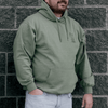 Front view of Sweetgrass Medicine Hoodie in green Indigenous streetwear inspired by tradition