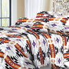 Queen 3pc Reversible Comforter Bed Set – White