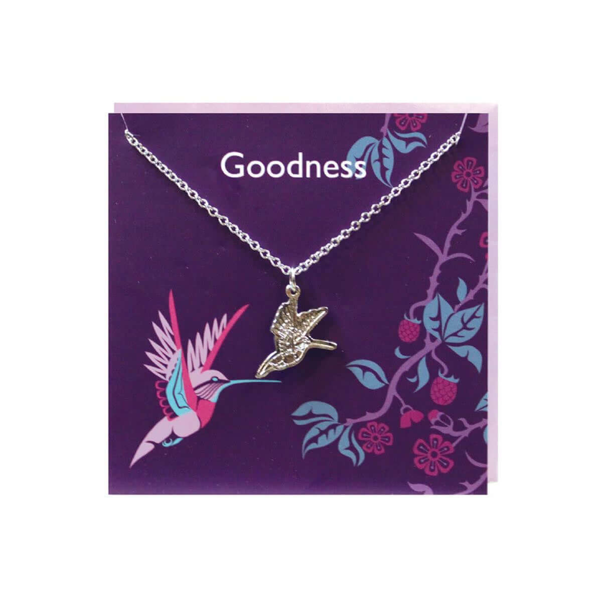 Hummingbird - Pewter Charm Greeting Card