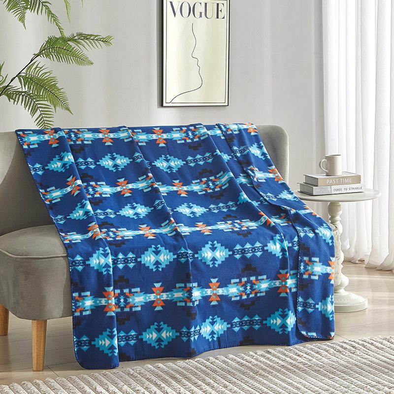 Solstice Pattern Polar Fleece Throw Blanket