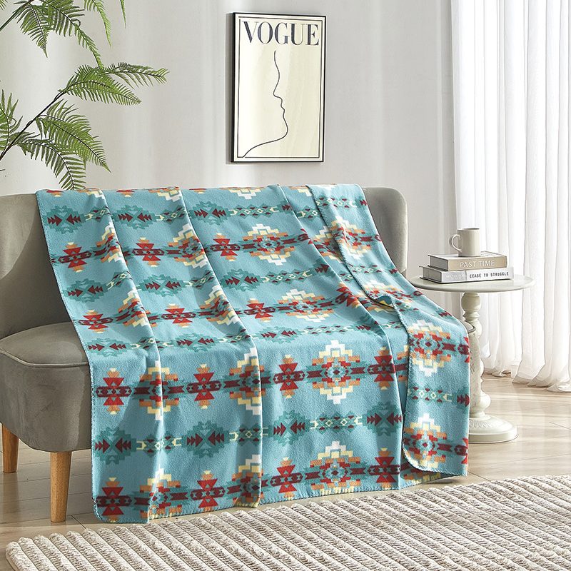 Solstice Pattern Polar Fleece Throw Blanket