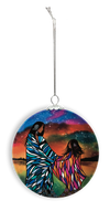 Mother & Daughter Glass Ornament