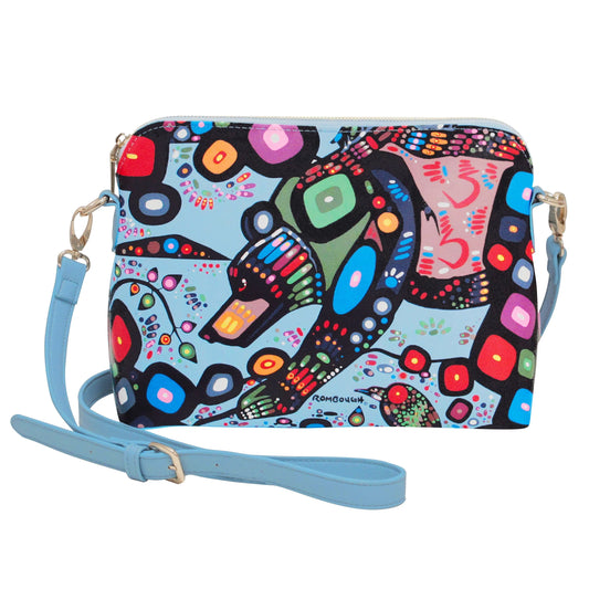 Bear Art Bag featuring Indigenous design by Chipewyan Dene artist John Rombough, perfect for everyday use.