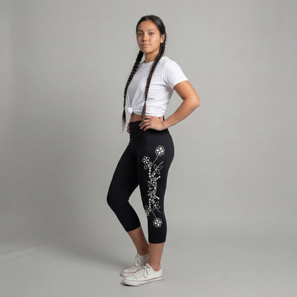 young lady wearing 3/4 leggings