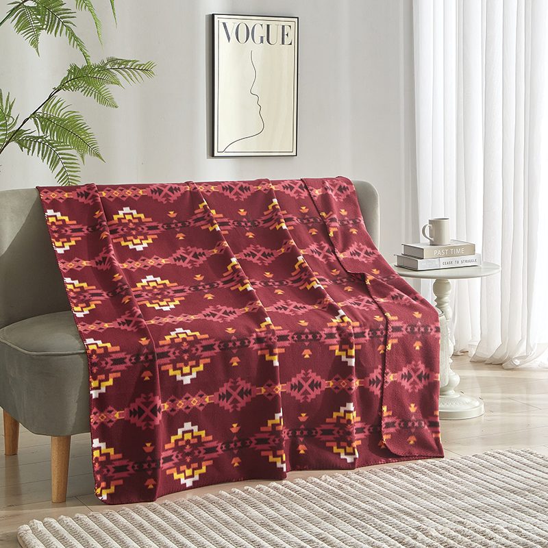 Solstice Pattern Polar Fleece Throw Blanket