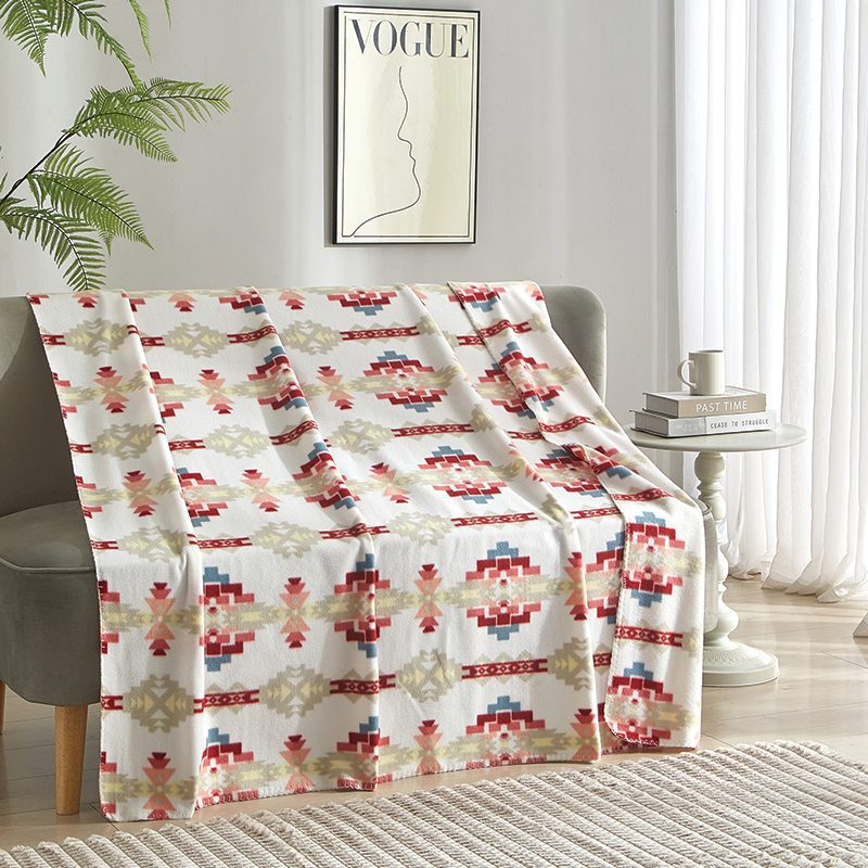 Solstice Pattern Polar Fleece Throw Blanket