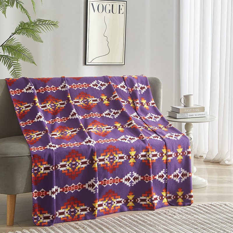 Solstice Pattern Polar Fleece Throw Blanket