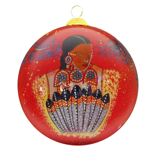 Moon Whipsers Dance Glass Ornament