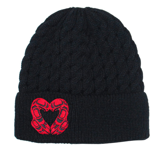 Eagle Heart Embroidered Knitted Hat