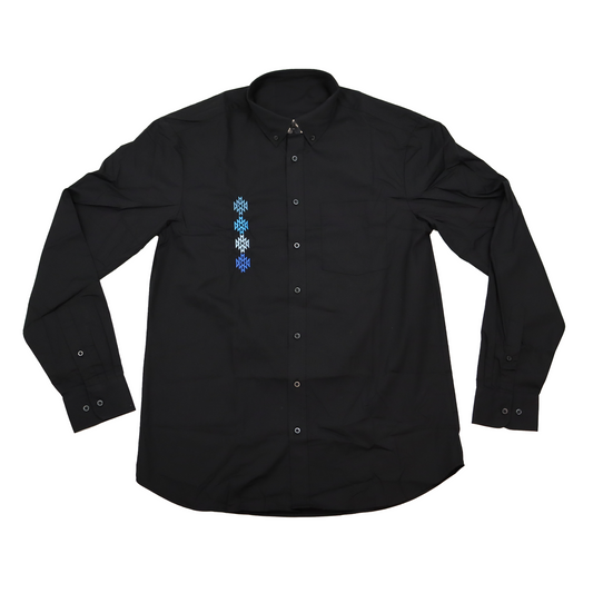 Men’s Geometric Embroidered Dress Shirt