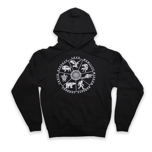 7 Teachings Wheel Hoodie