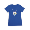 Beaded Heart Medallion Ladies Tee