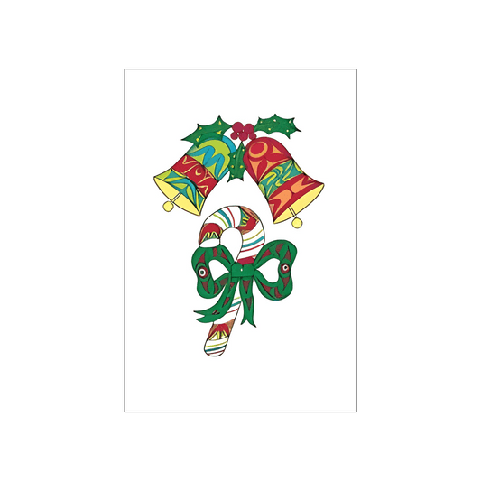 Candy Cane Note Card