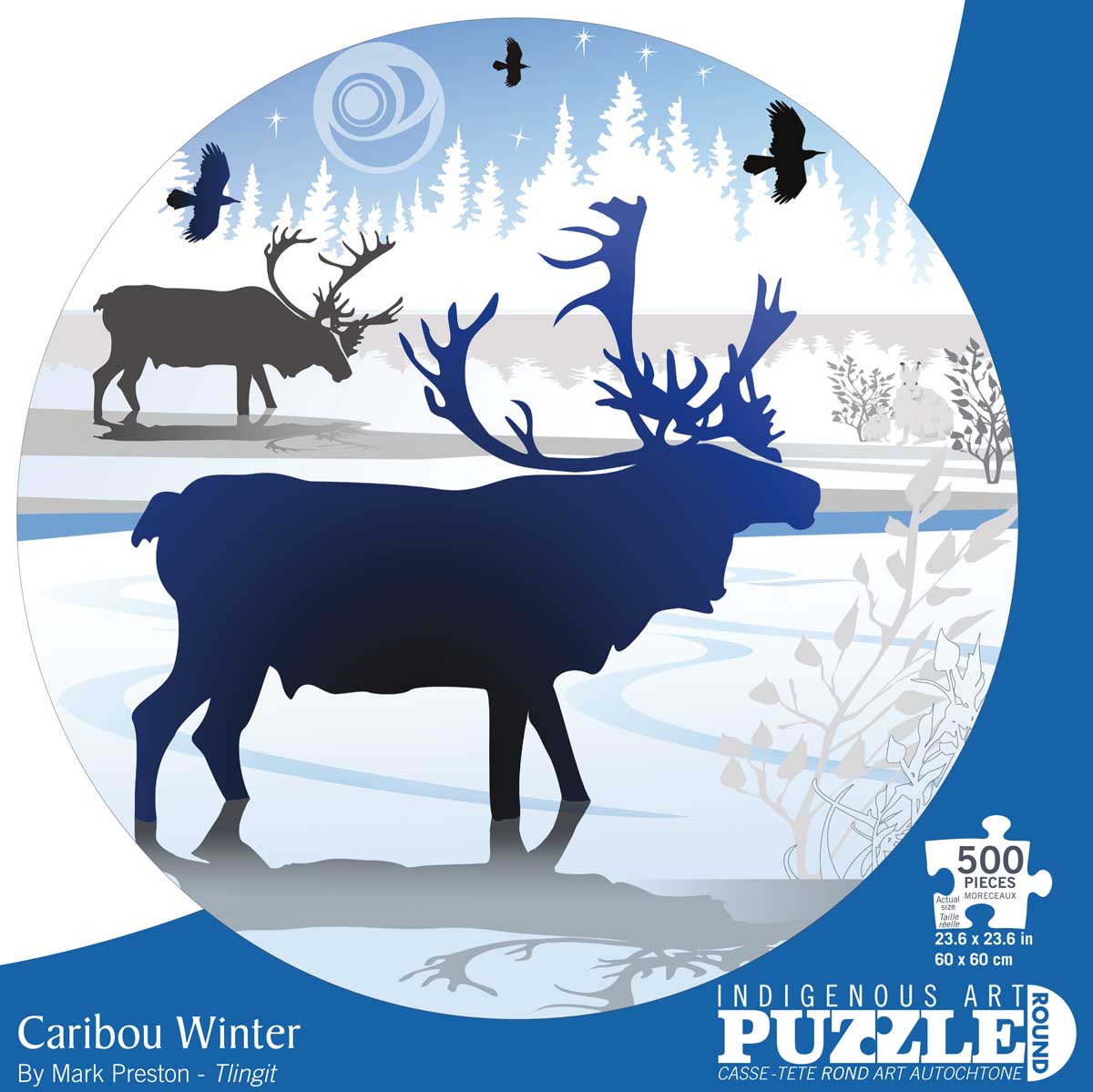 Caribou Winter - 500 Piece Jigsaw Puzzle