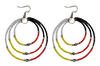 Medicine Wheel - Cut Glass Triple Hoop Earrings