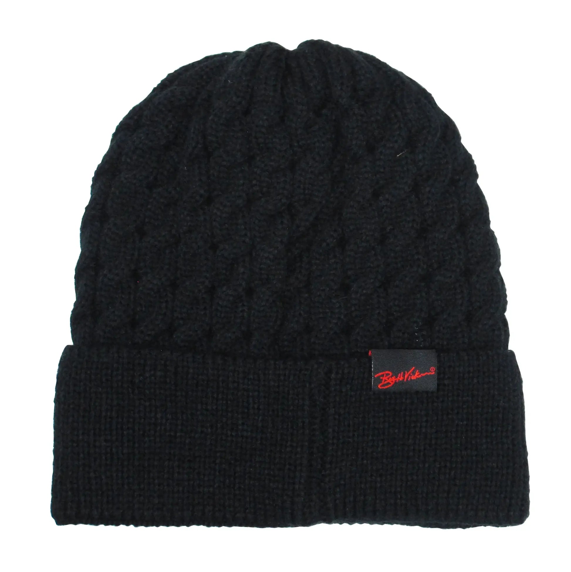 Eagle Heart Embroidered Knitted Hat featuring braided knit and eagle crest design by Roy Henry Vickers.