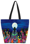 Full Moon Ceremony Indigenous tote bag, reusable eco-friendly shopping bag
